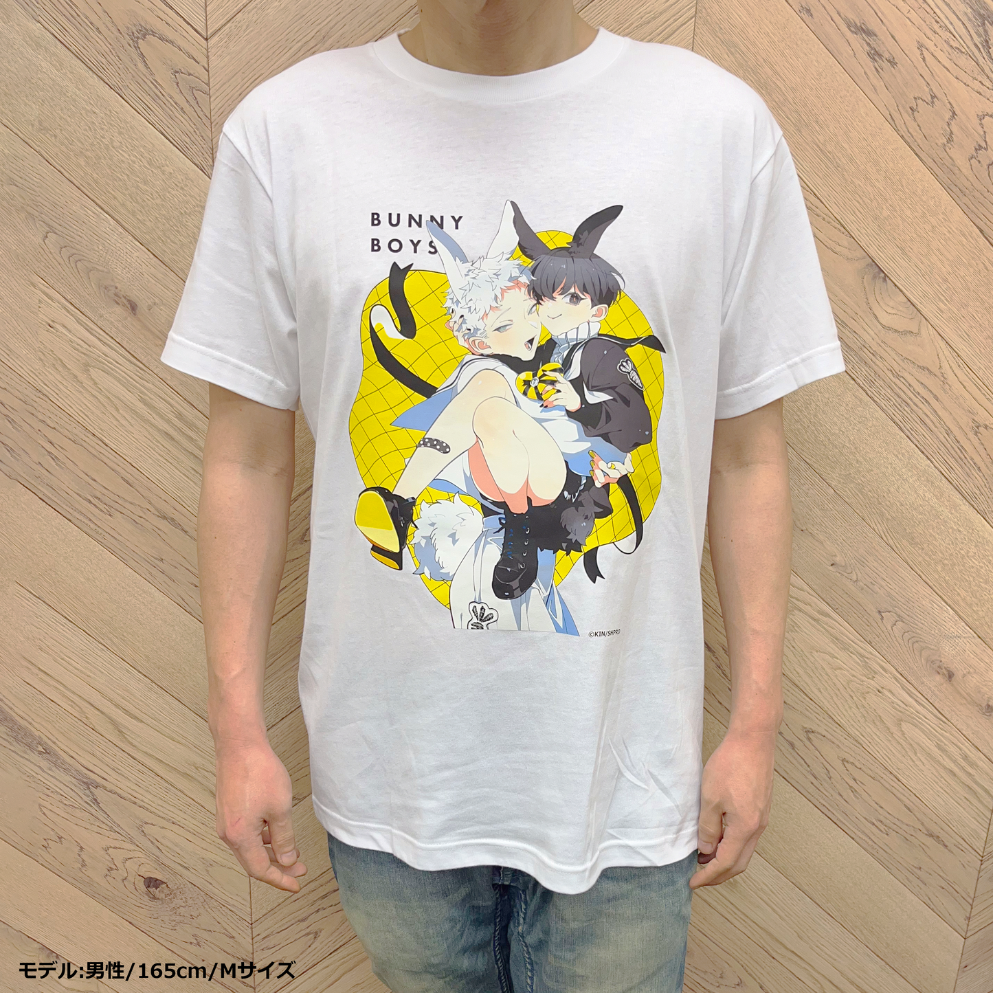 【キナコ】Tシャツ〈バニー男子〉ホワイト